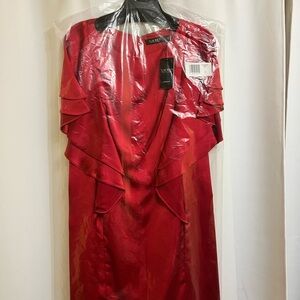 Kasper Red Ruffle Dress—never worn!